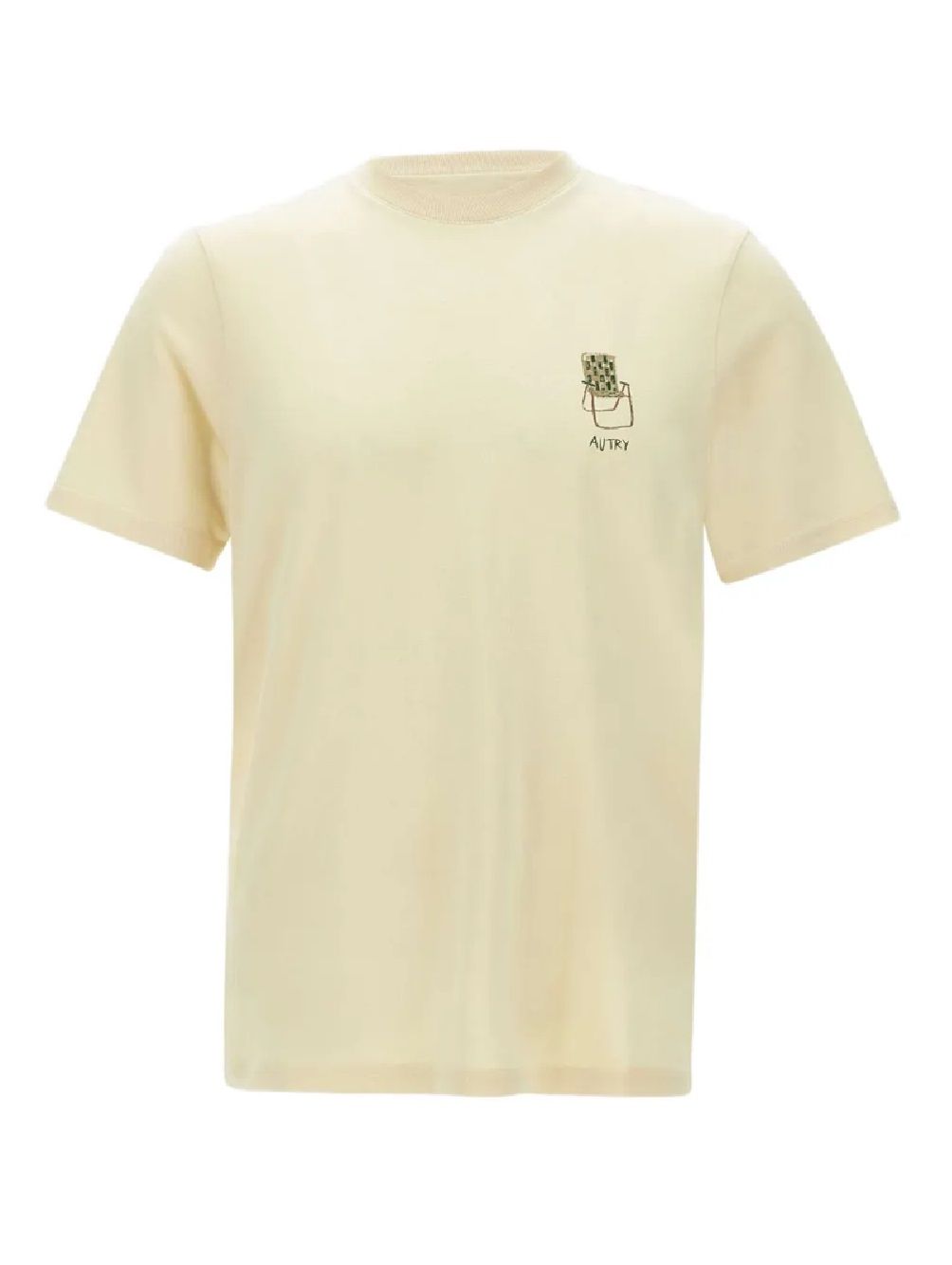 Tシャツ・カットソー AUTRY SS25 Cotton T-shirt with logo (TSPM A7CW) Autry SS25 Men's Cotton T-Shirt: Classic Style for the
